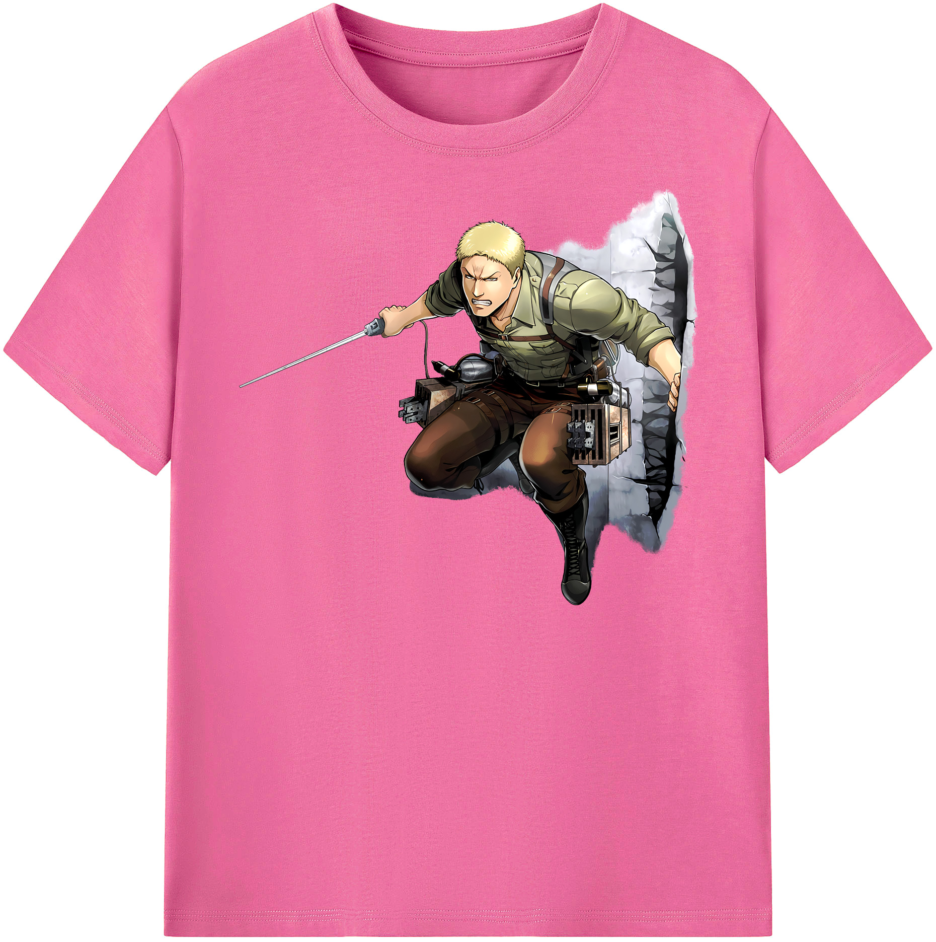 （画像用） 進撃の巨人 ライナー・ブラウン Attack on Titan Reiner Braun レディースカジュアルプリントTシャツ（綿100％）